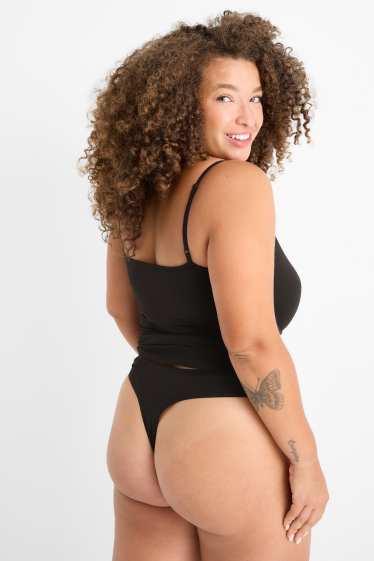 Damen - Multipack 3er - String - schwarz