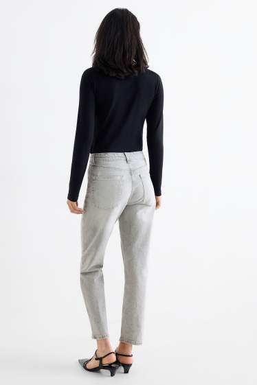 Femmes - Mom jean - high waist - LYCRA® - jean gris clair