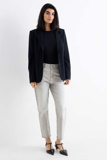 Femmes - Mom jean - high waist - LYCRA® - jean gris clair