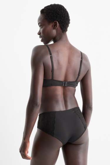 Women - Underwire bra - FULL COVERAGE - padded - black