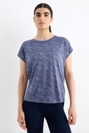 Femmes - Haut de sport - finition texturée - bleu foncé