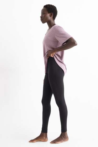 Donna - Leggings sportivi - 4 Way Stretch - nero