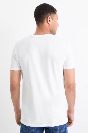 Herren - T-Shirt - Slim Fit - weiss