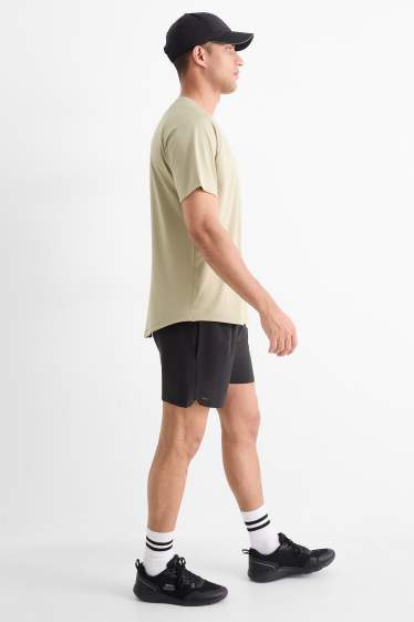 Uomo - T-shirt sportiva - regular fit - 4 Way Stretch - verde chiaro