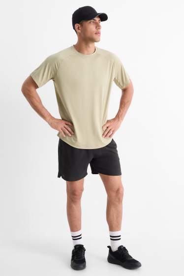 Uomo - T-shirt sportiva - regular fit - 4 Way Stretch - verde chiaro