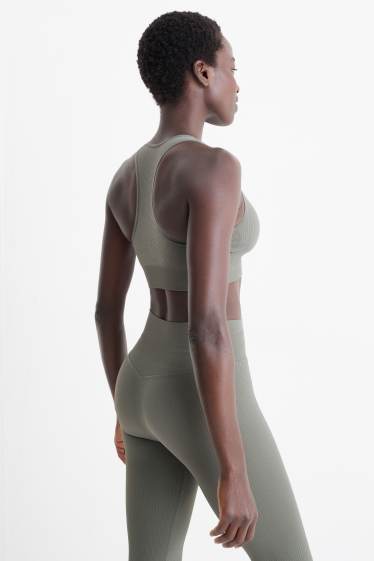 Donna - Reggiseno sportivo - imbottito - senza cuciture - verde