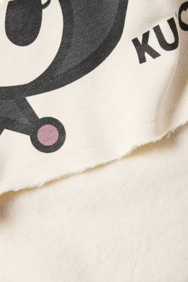 Enfants filles - Kuromi - ensemble - sweat à capuche et top - 2 pièces - beige clair