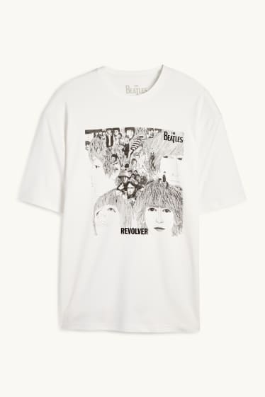 Hommes - T-shirt - relaxed fit - The Beatles - blanc