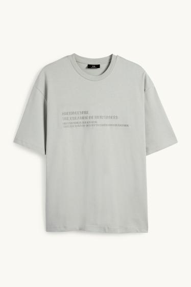 Home - Samarreta de màniga curta - relaxed fit - gris clar