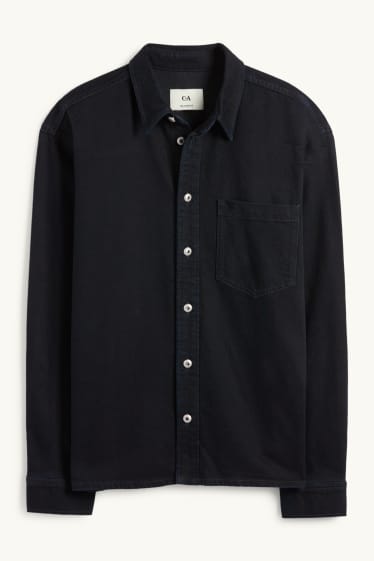 Herren - Jeans-Hemdjacke - Relaxed Fit - Kent - dunkeljeansblau