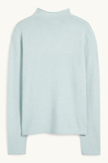 Femmes - Pull à col roulé - vert menthe