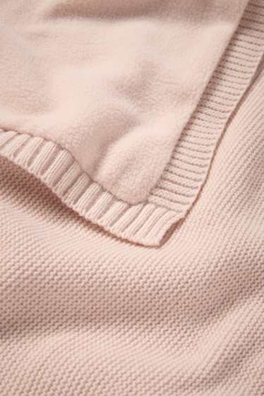 Bébés filles - Renard - couverture pour bébé - 90 x 70 cm - rose