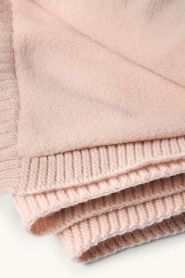 Bébés filles - Renard - couverture pour bébé - 90 x 70 cm - rose