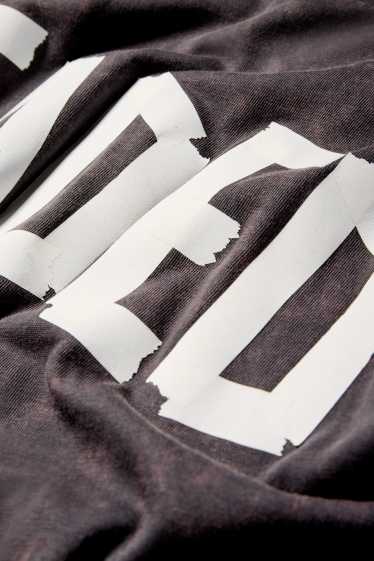 Home - Samarreta de màniga curta - oversized - estampada - gris fosc