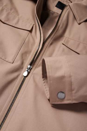 Heren - Jas - gevoerd - taupe