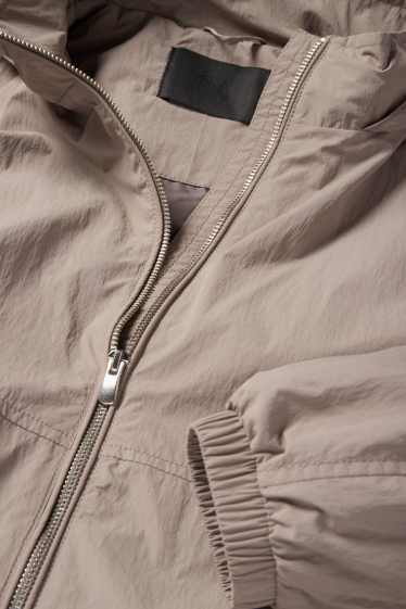 Mujer - Chaqueta con capucha - hidrófuga - gris