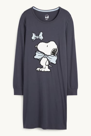Donna - Camicia da notte - Peanuts - blu scuro