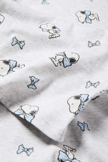 Damen - Nachthemd - Peanuts - hellgrau-melange
