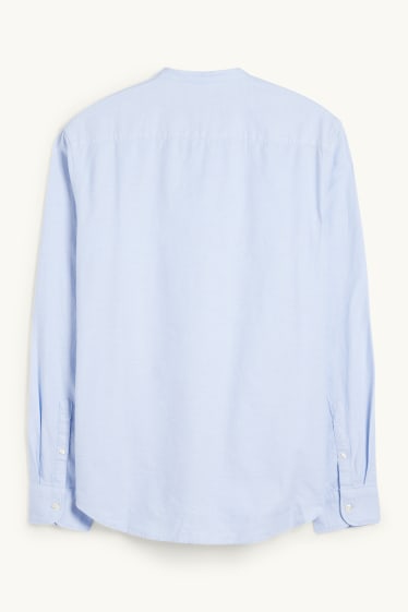 Home - Camisa - regular fit - coll alçat - blau clar