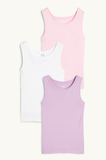 Kinder Mädchen - Multipack 3er - Singlet - violett