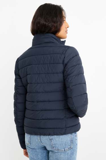 Dames - Jas met stiksels - donkerblauw