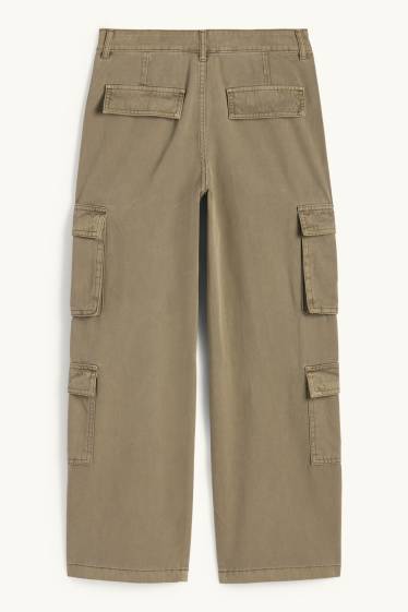 Kinder Mädchen - Cargohose - khaki