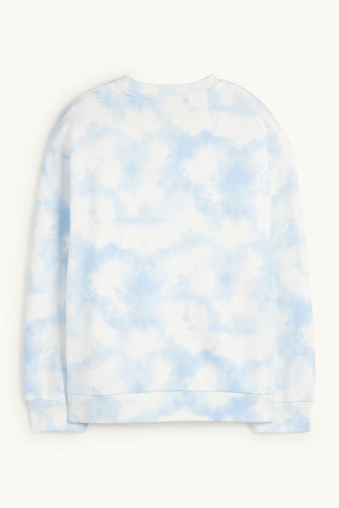 Kinder Mädchen - Lilo & Stitch - Sweatshirt - gemustert - weiss / hellblau
