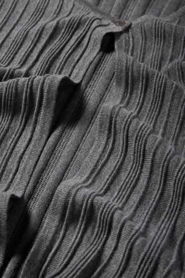 Dona - Jaqueta de punt - acanalada - gris