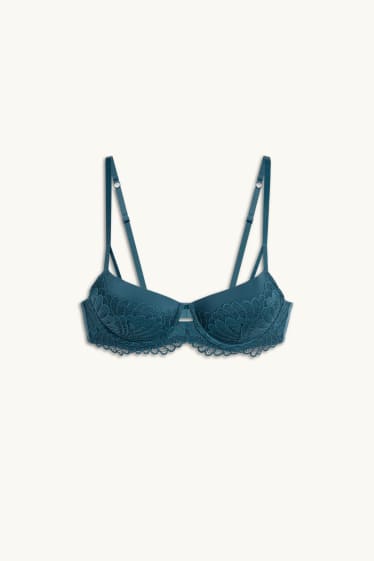 Femmes - Soutien-gorge avec armatures - DEMI - ampliforme - vert foncé