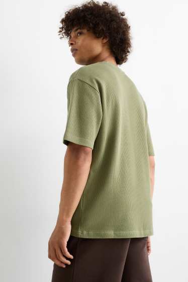 Uomo - T-shirt - relaxed fit - a coste - verde