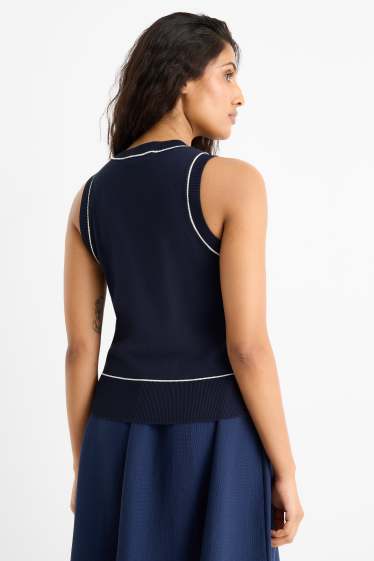 Dona - Jersei sense mànigues - blau fosc
