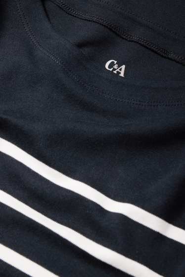 Dona - Samarreta de màniga llarga - de ratlles - blau fosc