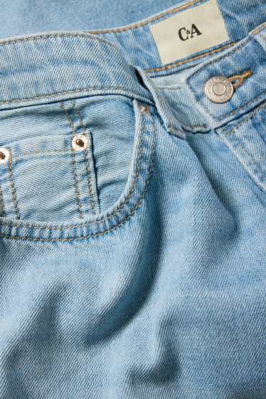 Dames - Barrel jeans - high waist - jeanslichtblauw