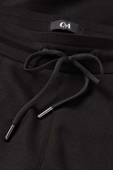 Damen - Jersey-Hose - Mid Waist - Tapered Fit - schwarz