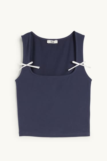 Dámské - Krátký top - tmavomodrá