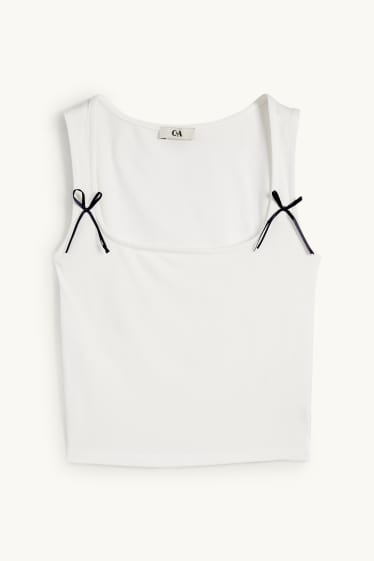 Damen - Crop Top - weiß