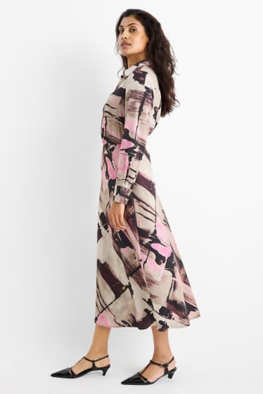 Femmes - Jupe - à motif - beige