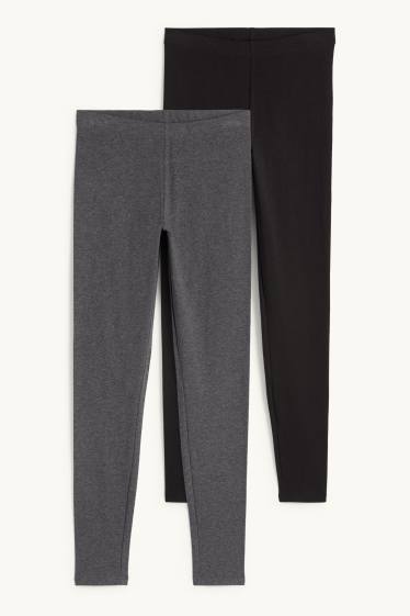 Femei - Multipack 2 perechi - colanți - gri închis