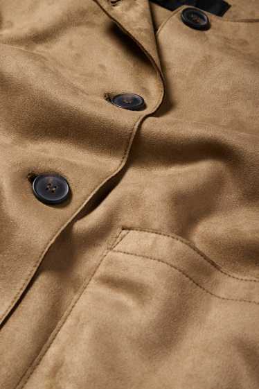 Dona - Jaqueta - pell girada sintètica - marró clar