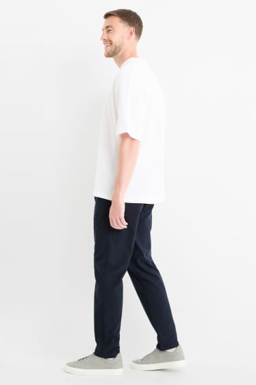 Hommes - Chino - tapered fit - bleu foncé