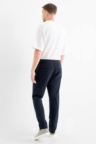 Hommes - Chino - tapered fit - bleu foncé