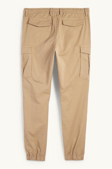 Herren - Cargohose - Tapered Fit - taupe