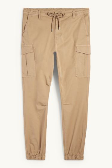 Herren - Cargohose - Tapered Fit - taupe