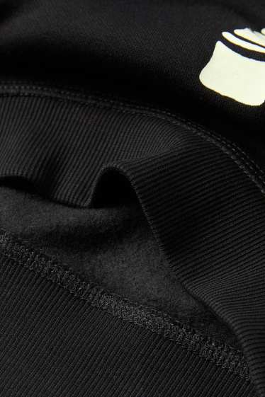 Kinderen: jongens - Halloween - skelet - hoodie - glow in the dark - zwart