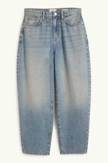 Mujer - Barrel jeans - high waist - vaqueros - azul claro