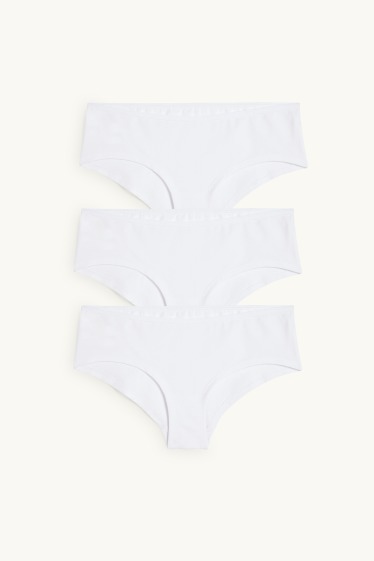 Damen - Multipack 3er - Hipster - weiß