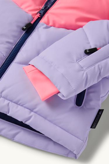 Enfants filles - Veste de ski à capuche - finition déperlante - bleu foncé