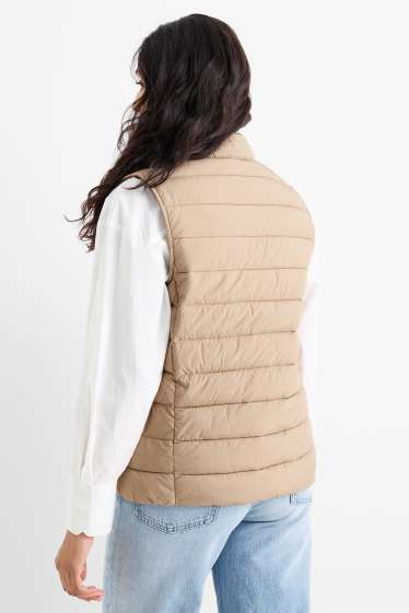 Dámské - Prošívaná vesta - světle béžová