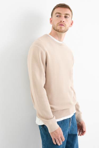 Herren - Pullover - hellbeige