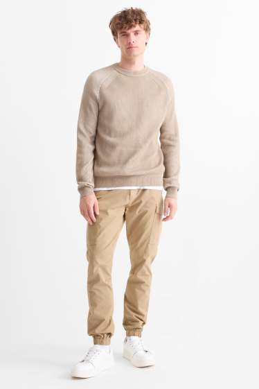 Herren - Cargohose - Tapered Fit - taupe